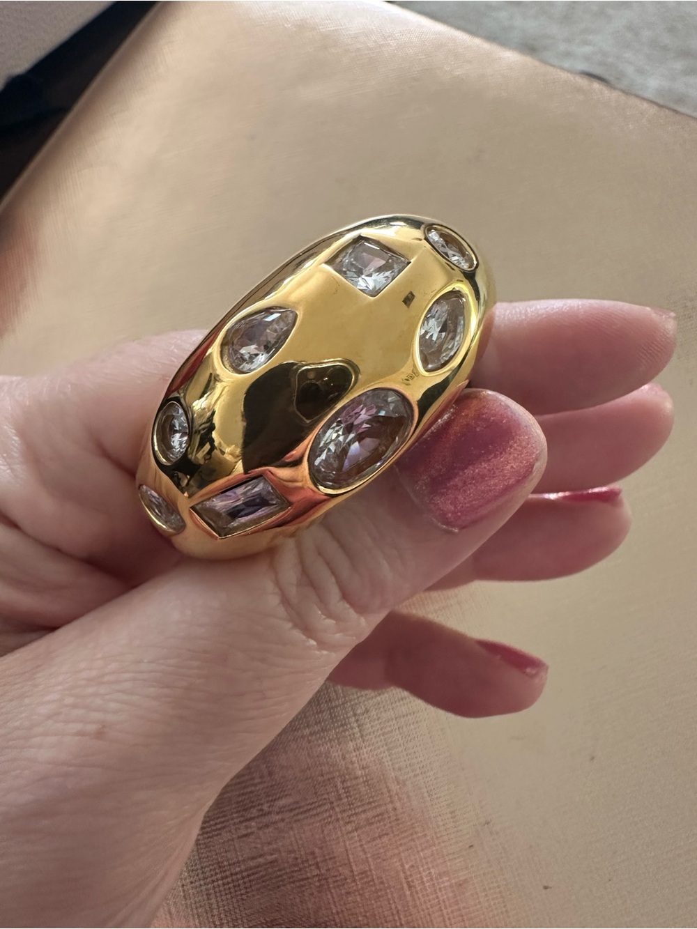 Gold Hair Tie with Gem Accent - Brand New - Picture 3 of 9
